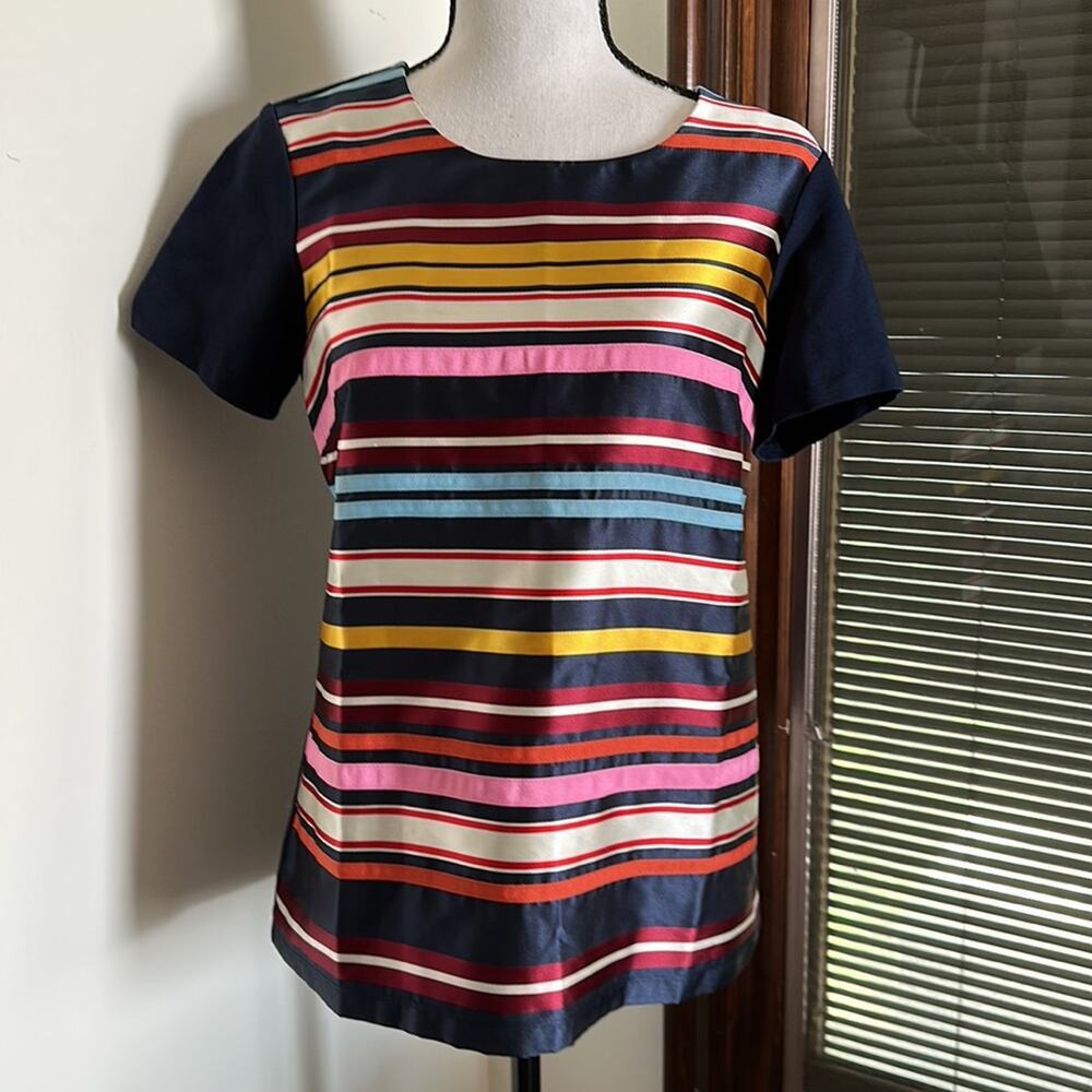 Lands' End | Multicolor Ribbon Trim Top Size S